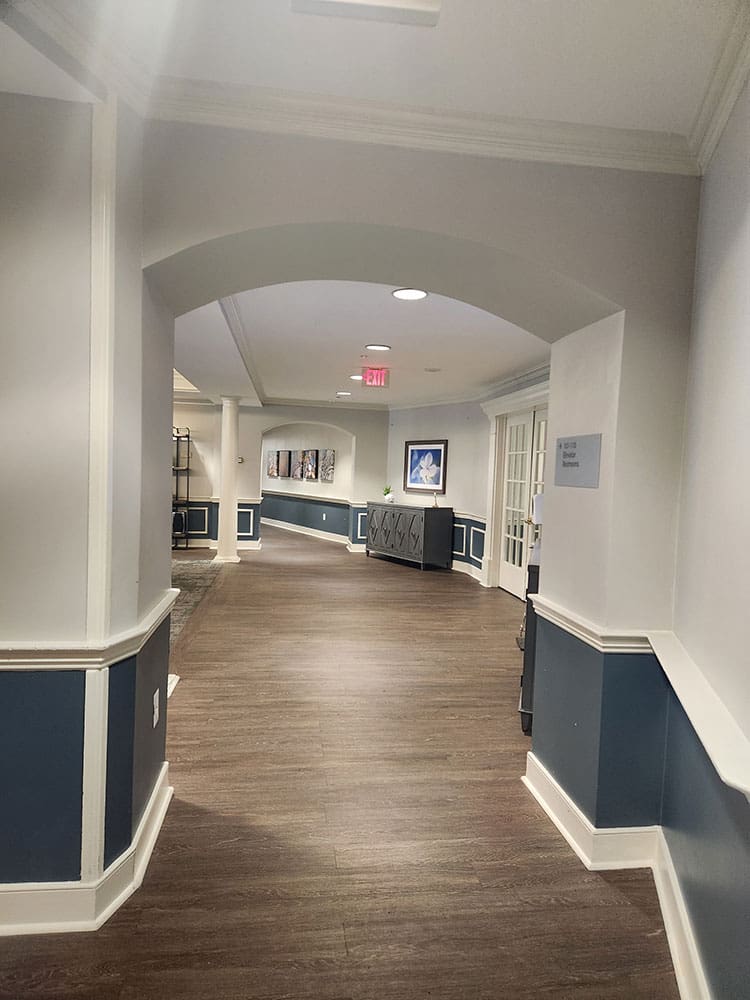arched doorways in the hall